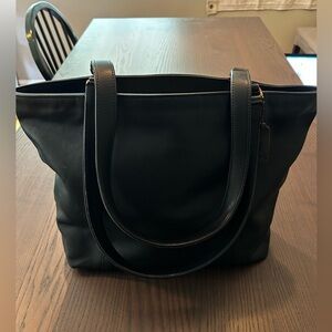 Coach Vintage Navy Blue Leather Tote Purse